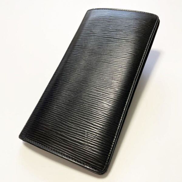 ★LOUIS VUITTON ルイヴィトン M66542 エピ 二つ折り 長財布 ポルトフォイユ ブラザ ノワール ブラック 黒【鑑定済み 本物保証】