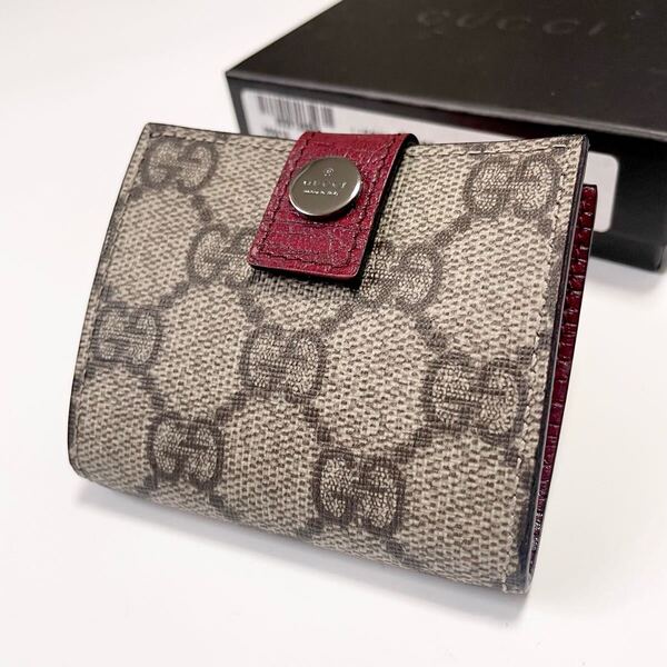 ★美品 GUCCI グッチ コインケース GGスプリーム GG柄 小銭入れ 状態希少 115066【鑑定済み 本物保証】