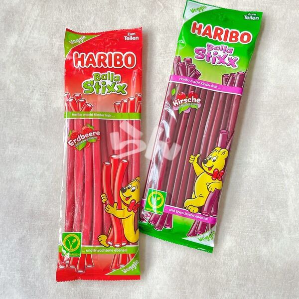 HARIBO【日本未販売】balla stixx 2点セット ハリボーグミ② いちご ストロベリ さくらんぼ チェリー