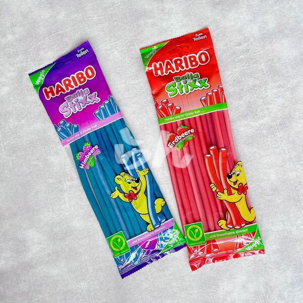 HARIBO【日本未販売】balla stixx 2点セット ハリボーグミ③ ブラックベリー いちご ストロベリー