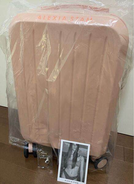 新品未開封品 アリシアスタン キャリーケース スーツハート南京錠 ノベルティ 非売品 特典レア サーモピンク ALEXIASTAM ポストカード