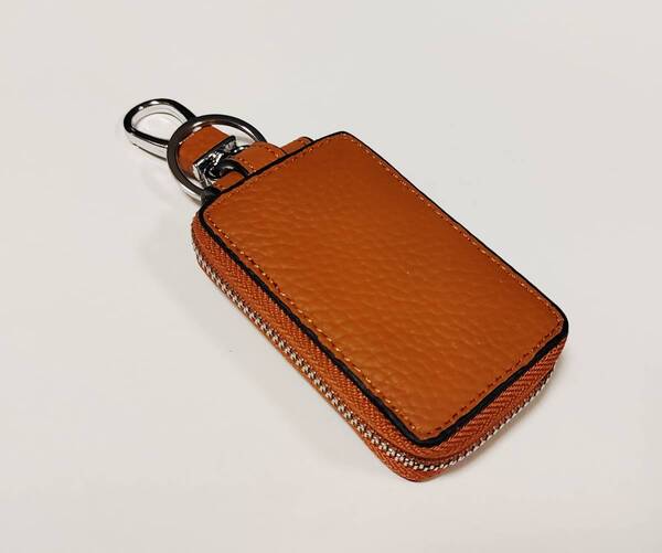 キーケース ★新品・未使用品 本革 レザー スマートキー キーホルダー 鍵 キーチェーン ブラウン