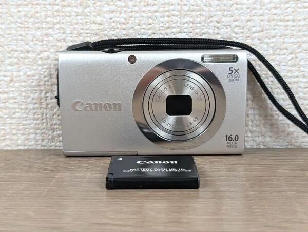 美品 Canon PowerShot A2400 IS シルバー デジタルカメラ コンパクトデジタルカメラ デジカメ コンデジ
