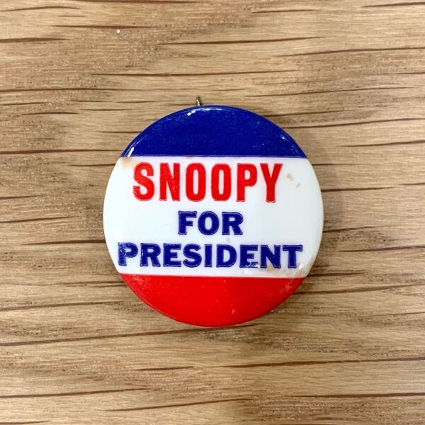 ●希少● SNOOPY FOR PRESIDENT 缶バッジ スヌーピー ピーナッツ ビンテージ ヴィンテージ ピンバッジ 雑貨 バッジ 藤原ヒロシ さん