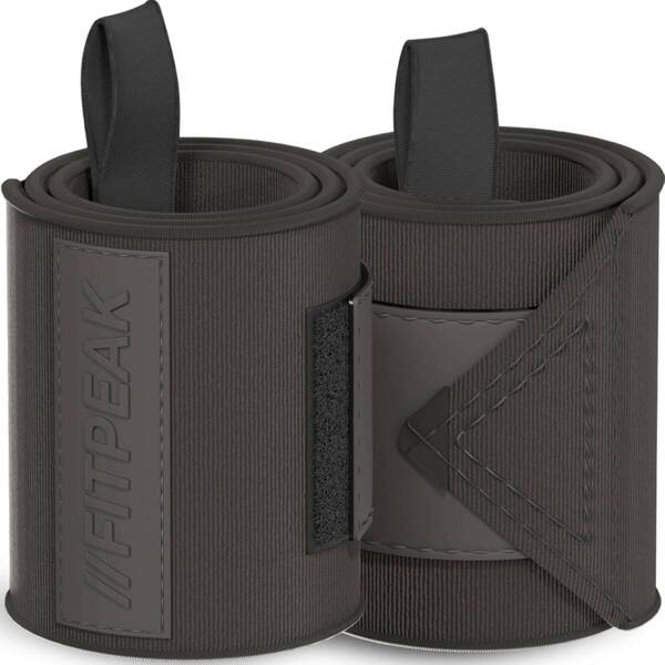FITPEAK リストラップ 筋トレ【独自開発の極硬生地で手首サポート】ウェイトトレーニング 手首 サポーター ベンチプレス 黒 60cm