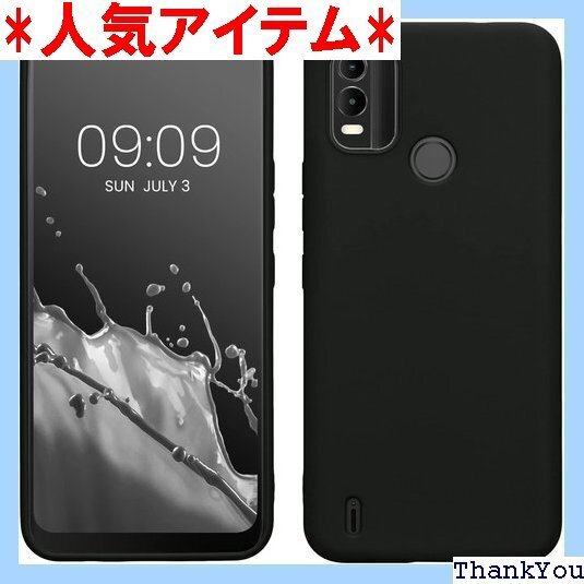 kwmobile スマホケース Nokia C21 P - 耐衝撃 滑り止め ソフト TPU シリコン - 黒色 299