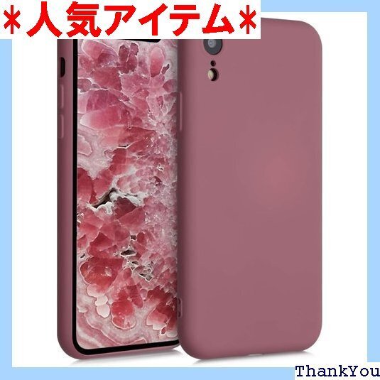 kwmobile スマホケース Apple iPhon 極薄 TPU シリコン マイクロファイバー ダークローズ 33