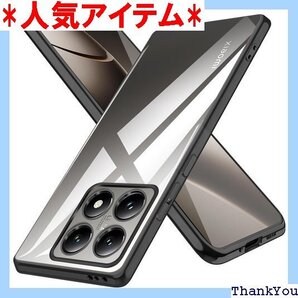 Xiaomi 14T ケース クリア Xiaomi14 面クリア 黒 ストラップホール付き 軽 耐衝撃 ブラック 355