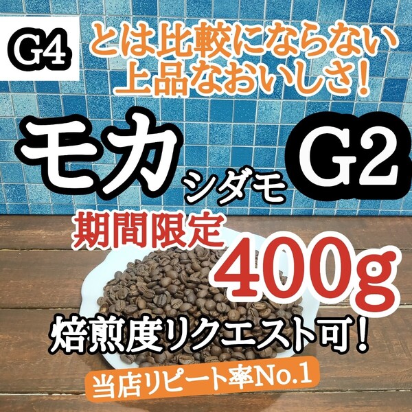 コーヒー豆 注文後焙煎 エチオピア モカ シダモG2 400g 自家焙煎