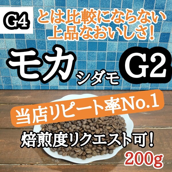 コーヒー豆 注文後焙煎 エチオピア モカ シダモG2 200g 自家焙煎