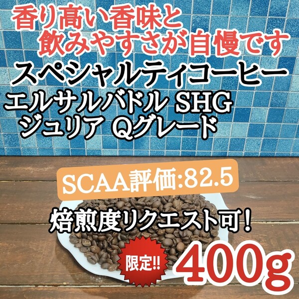 コーヒー豆 注文後焙煎 エルサルバドル SHG ジュリア 400g 自家焙煎