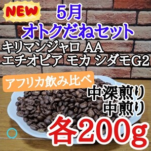 コーヒー豆 注文後焙煎 5月オトクセット 各200g 自家焙煎
