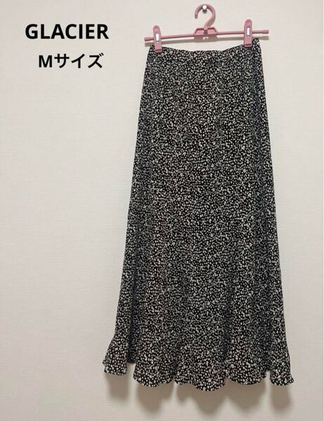 最終値下 GLACIER【美品】花柄ロングスカート Mサイズ