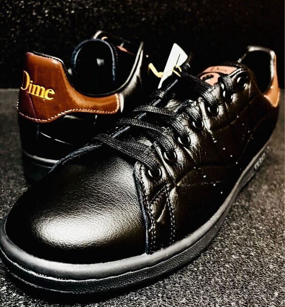 ☆送料込◆新品28.0cm◆adidas Dime STAN SMITH アディダス スタンスミス コアブラック/ブラウン/ゴールド【定価.18700円】本革