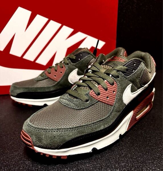 ☆送料込■新品29.0cm■ナイキ エア マックス90 AIR MAX 90 カーゴカーキ/レッドセピア/セコイア/ライトシルバー 【定価.16500円】