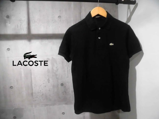 【美品】LACOSTE ポロシャツ 黒 サイズ3 フランス製 Yahoo!オークション -「ラコステ ポロシャツ 3 黒」(ら