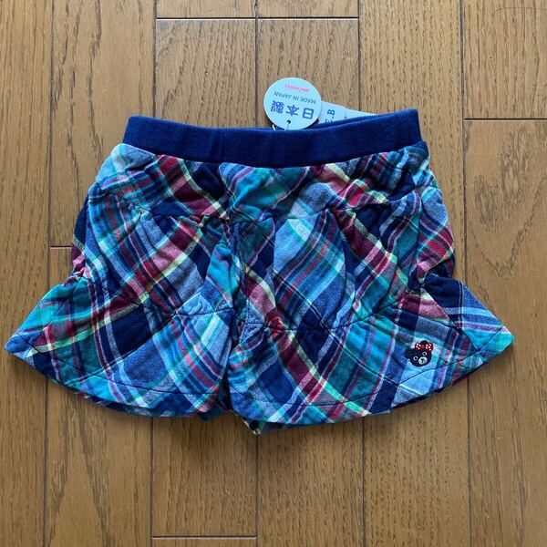 SALE 未使用 ミキハウス ショートパンツ 80 ボトムス ウエストゴム チェック 短パン