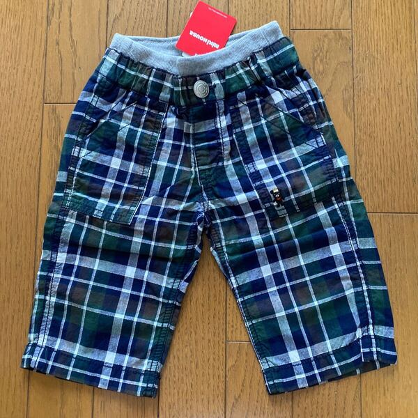 SALE 未使用 ミキハウス ハーフパンツ 110 チェック ショート ショートパンツ スポーツ