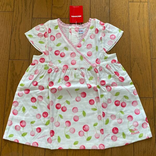 SALE 未使用 日本製 ミキハウス チュニック 110 半袖ワンピース 女の子 ワンピース チュニック ミキハウス