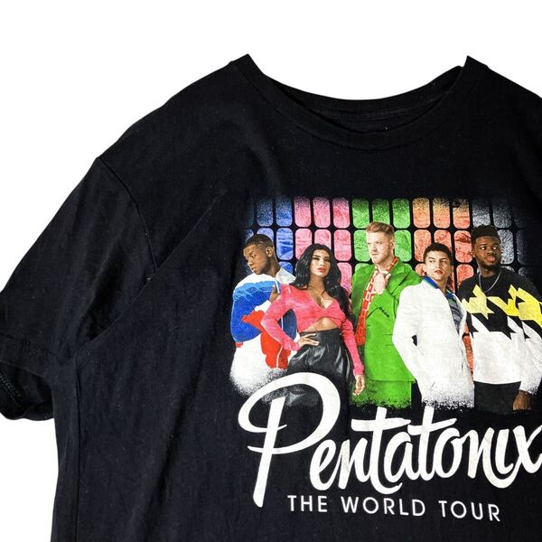 Pentatonix The World Tour 2019 Concert T-Shirt ペンタトニックス ツアーTシャツ ミュージックTシャツ 黒ブラック M 古着