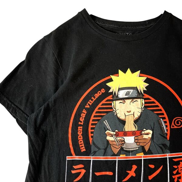 NARUTO ナルト アニメTシャツ 古着 00s Tシャツ 黒ブラック ナルト スリム