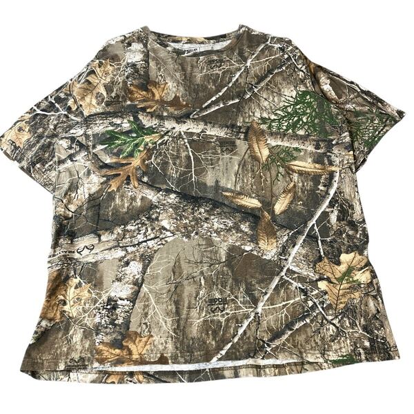 リアルツリーTシャツ 00s ツリーカモ 迷彩 カモフラ 総柄 カットソー 半袖 Tシャツ MAGELLAN 2XL ビッグシルエット