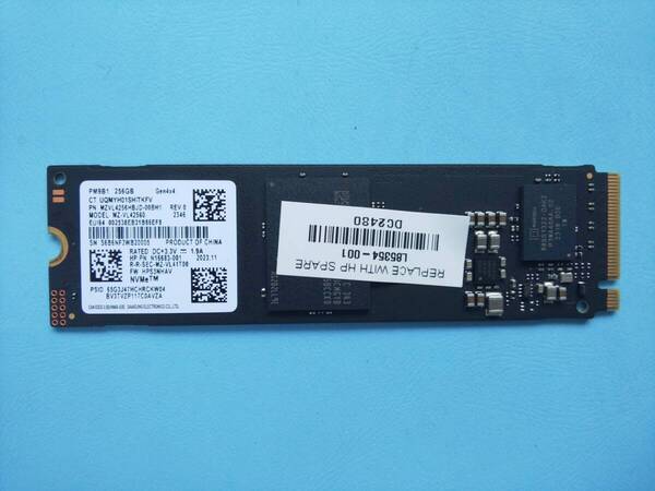 ●使用時間 50時間 NVMe SSD M.2 2280 SAMSUNG 256GB 作動確認中古品 NO55●