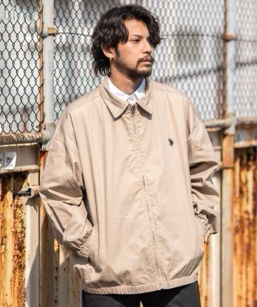 【新品】US POLO ASSN ドリズラージャケット ベージュ メンズ L スイングトップ ブルゾン ハリントンジャケット