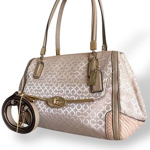 良品 希少レア COACH コーチ 2way ショルダーバッグ ターンロック
