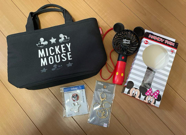 ★ ディズニー ミッキー ゴルフマーカー ハンディファン 携帯扇風機 サーモス保冷バック キーホルダー セット ★