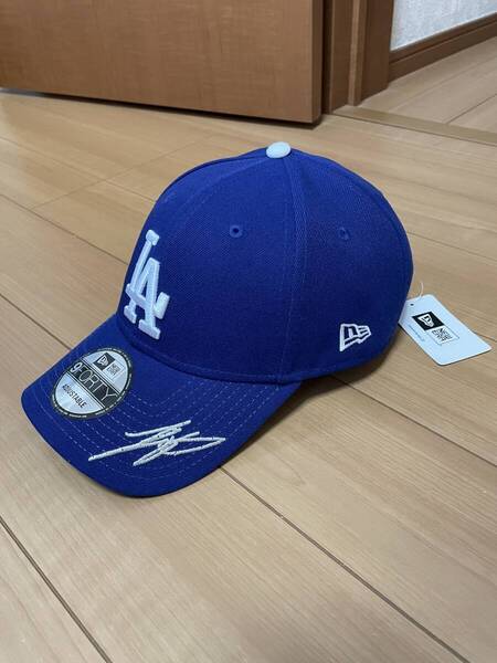 ★ ニューエラ キャップ 9FORTY LA ロサンゼルスドジャース ブルー 大谷翔平 サイン刺繍入り サイズ調整ベルト付き 新品 ★