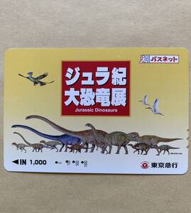 【使用済】 パスネット 東京急行電鉄 東急 ジュラ紀 大恐竜展