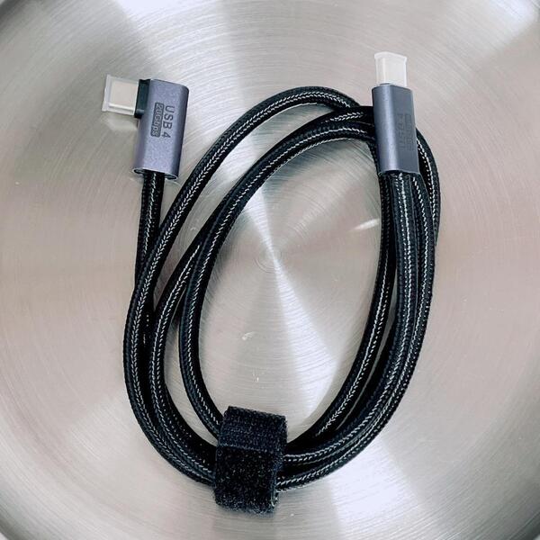 USBType-c ケーブル L字 USB4 ケーブル 高速転送 急速充電 1m