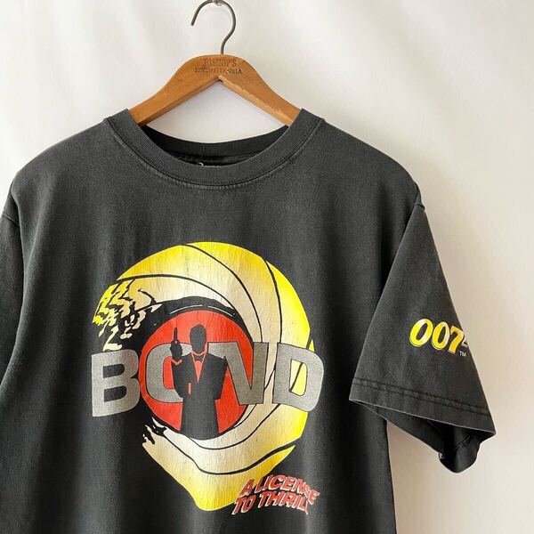 90s 007 A LICENSE TO THRILL Tシャツ ブラック ビンテージ 90年代 ジェームズボンド ムービーT 映画T オリジナル ヴィンテージ