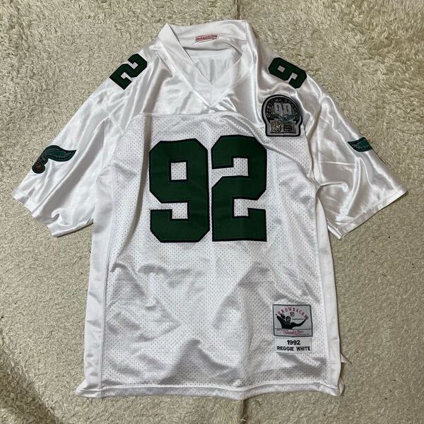 Mitchell & Ness 90 レジーホワイト NFL フィラデルフィアイーグルス Reggie White Philadelphia Eagles レガシー ジャージ 刺繍
