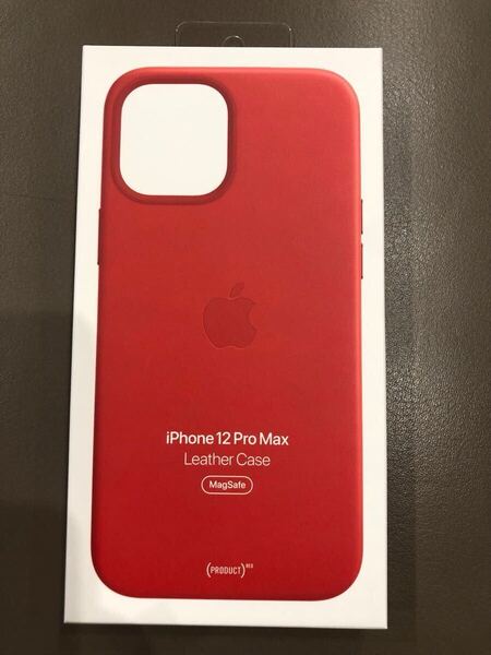 純正品 Apple iPhone12Pro Max MHKJ3ZA/A レザーケース MagSafe 対応 プロダクトレッド アップル