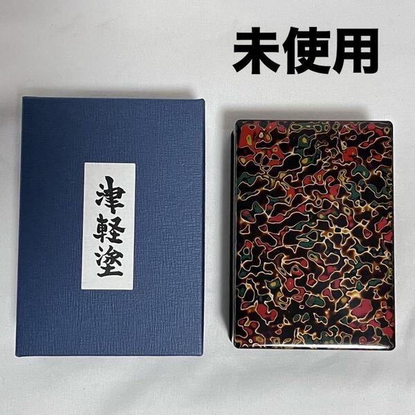 未使用 津軽塗 名刺入 名刺ケース カードケース 卓上 唐塗 漆器 漆塗 カードホルダー 日本製
