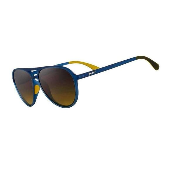 Goodr Mach GS サングラス ネイビー イエロー One Size / グダー アビエーター UV400