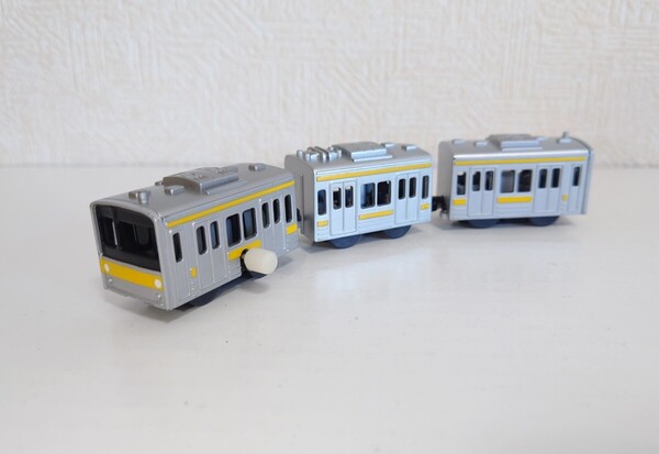 カプセルプラレール 205系 総武線 通勤電車(カナリア) ゼンマイ車 中古品
