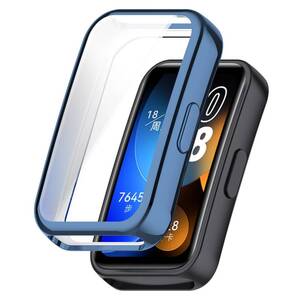 Huawei Band 10 9 8 カバー band8 band9 band10 ケース 画面保護 TPU 保護カバー ソフト 保護 ケース 防水 耐衝撃 ブルー