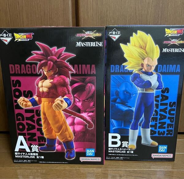 一番くじ ドラゴンボール VSオムニバスCROSS A賞 超サイヤ人4孫悟空 B賞 超サイヤ人3ベジータ フィギュア DAIMA