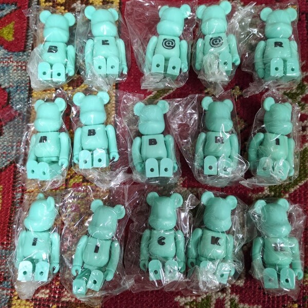 ベアブリック 100% series16 BASIC BE@RBRICK メディコムトイ ミントブルー 15体セット