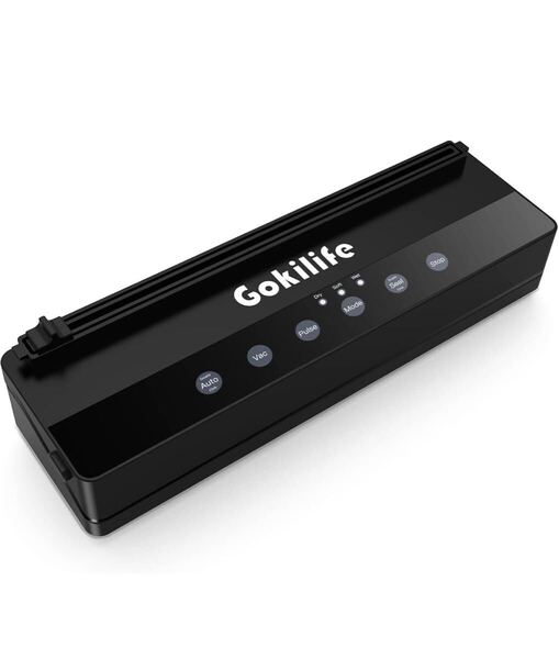 Gokilife 真空パック機 真空包装機- フードシーラーフードセーバー 外部カッター付き 家庭用 多機能 吸引力-60Kpa 6モード