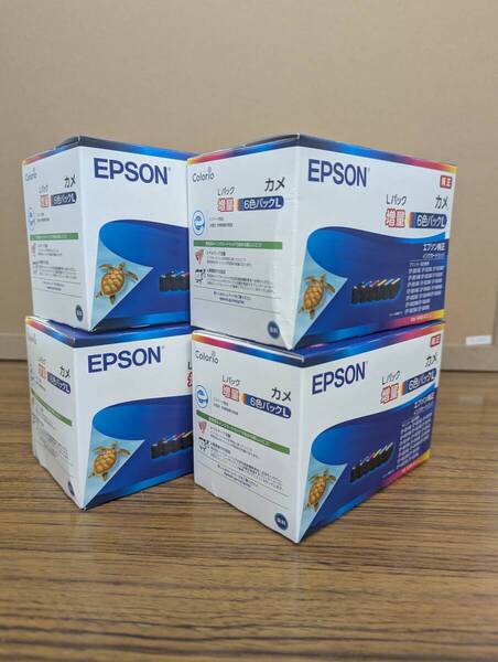 EPSON 純正品 インクカートリッジ カメ KAM-6CL-L 4本セット
