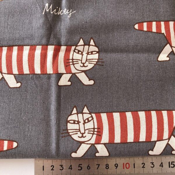 リサラーソン 生地 ハギレ マイキー カットクロス 53×50cm 入園入学 綿麻