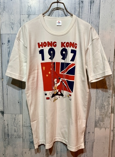 ビンテージ 90s HONG KONG 香港返還 Tシャツ 1997
