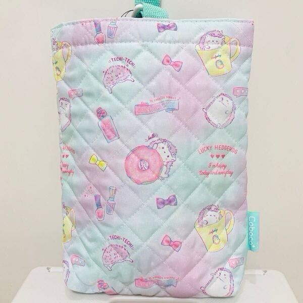 新品 定価1,320円 Coboca+キルトシューズバッグ / 上履き入れ 入園 入学 キッズ 抗菌・防臭加工 ハリネズミ