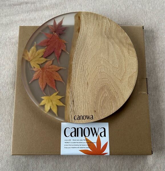 新品 canowa ウッドレジンプレート MOMIJI カッティングボード 紅葉 カノワ アウトドア キャンプ テーブル ウェア 木製 皿 食器 プレート