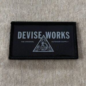 新品 devise works ブランドロゴ ベルクロ ワッペン ブラック デバイスワークス パッチ アウトドア キャンプ