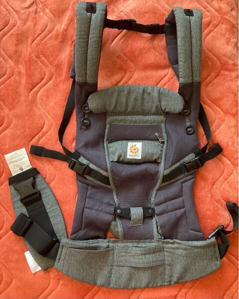 【美品】抱っこ紐 ergobaby エルゴベビー グレー 新生児(3.2kg)から20kgまで 箱説明書一式あり 赤ちゃん だっこ おんぶ
